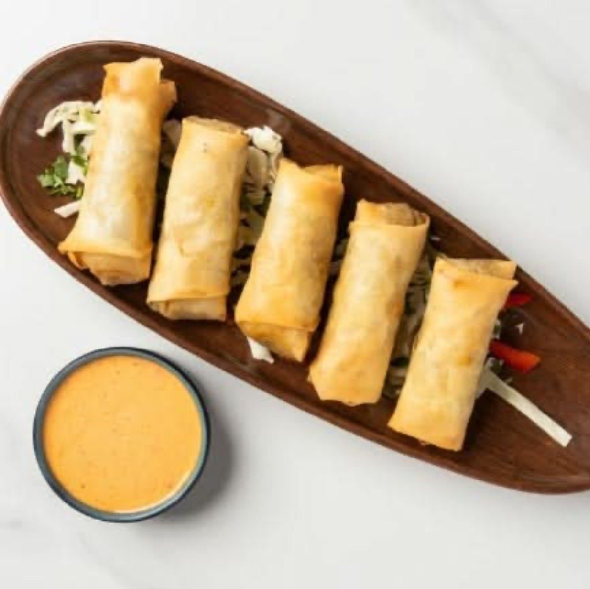 Veg spring rolls.
