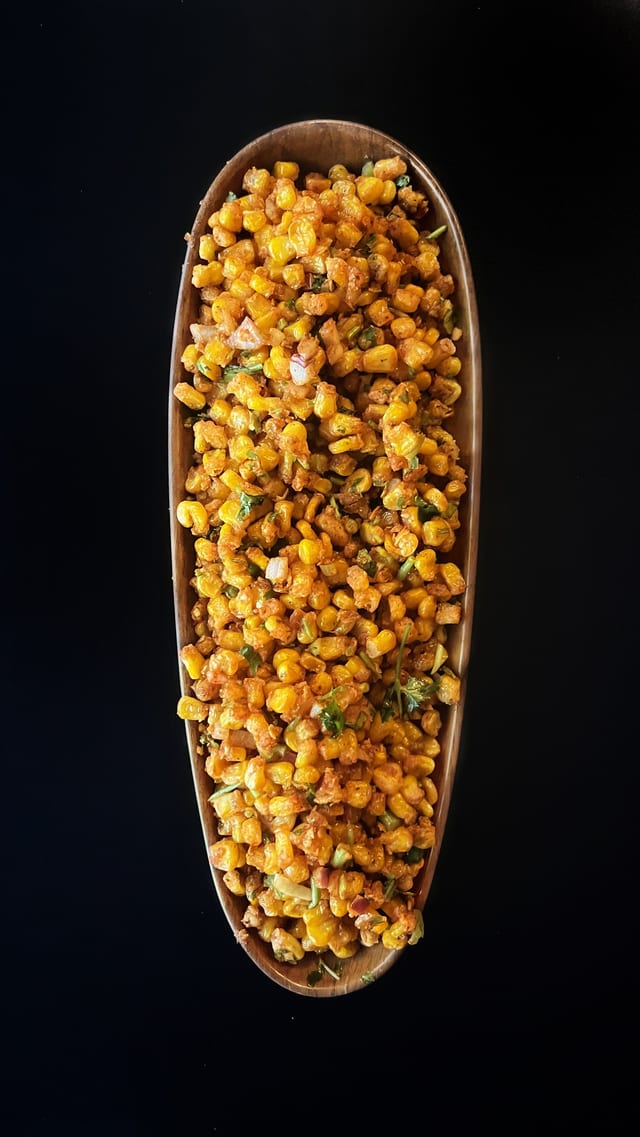 Corn chaat pata.